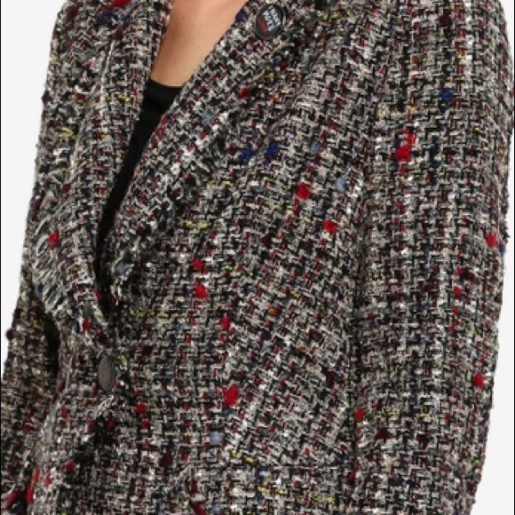 DESIGUAL Womens chaq drava blazer knit woven colorful jacket NWT - Picture 5 of 11